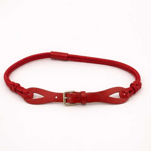 RED VALENTINO red/gold leather belt main image 6